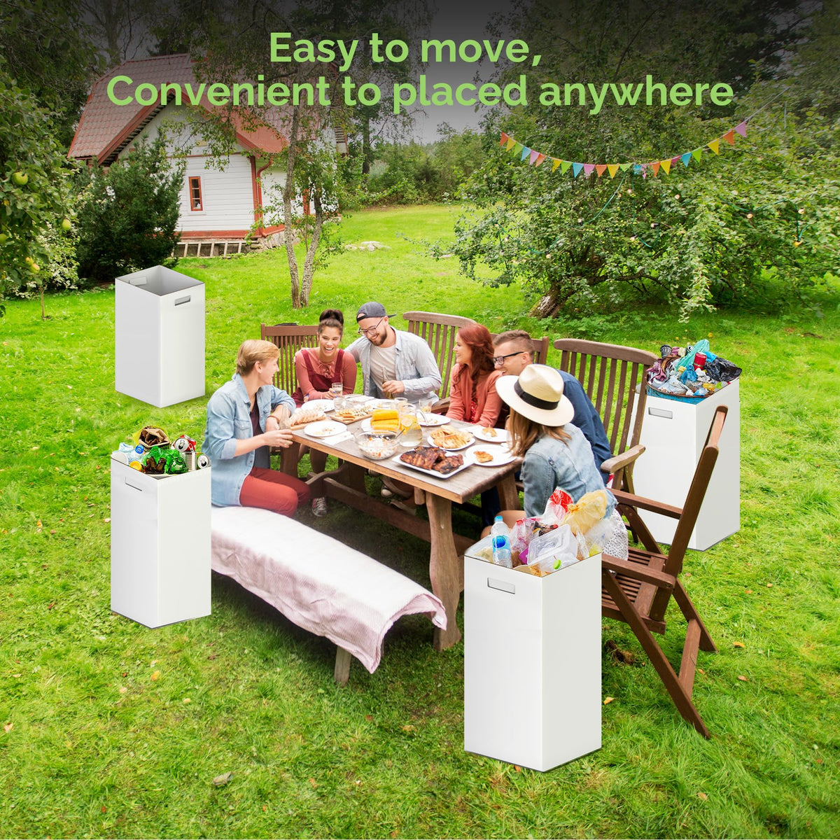 Magicheap outdoor party trash bin, sturdy design handles busy events.
