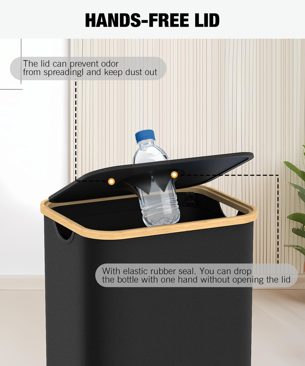 Magicheap interior with bottles, plastics, glass, and cans efficiently sorted