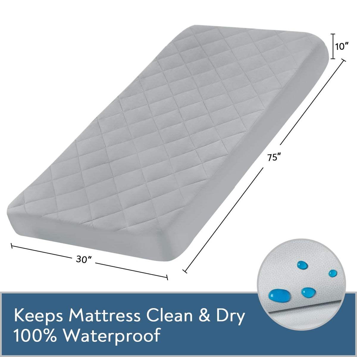 Magik & Kover cot mattress pad machine washable for easy care