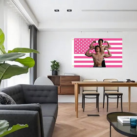 MAGJIUKE Contemporary patriotic wall art complements a variety of decors.