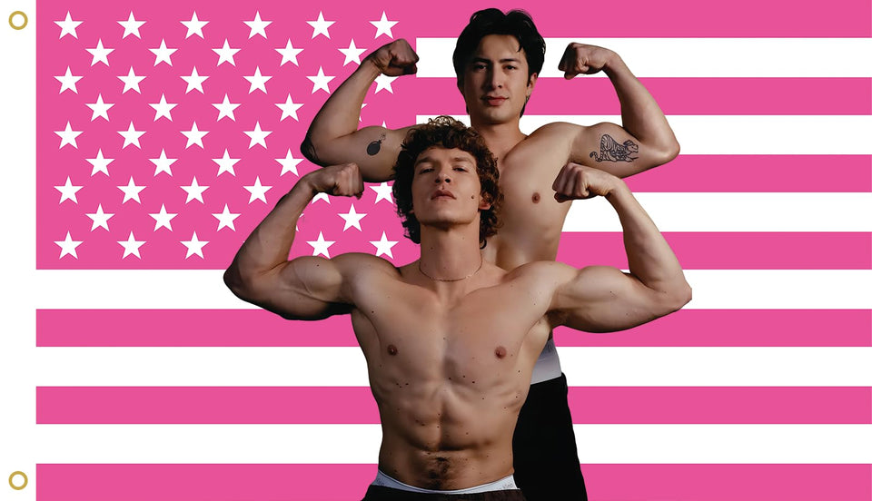 MAGJIUKE Pink USA Flag Tapestry brightens walls with bold color.