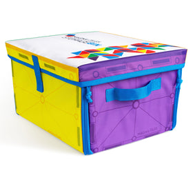 MAGNA-TILES 28x25 inch play space encourages exploration of colors and shapes.