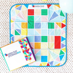 MAGNA-TILES side handles make it easy to move indoors or outdoors.