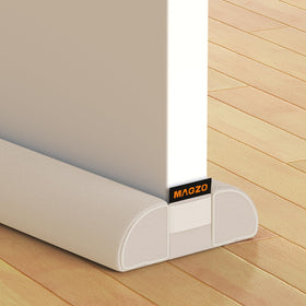 MAGZO Door Draft Stopper fits a 36-inch gap under doors to reduce drafts.