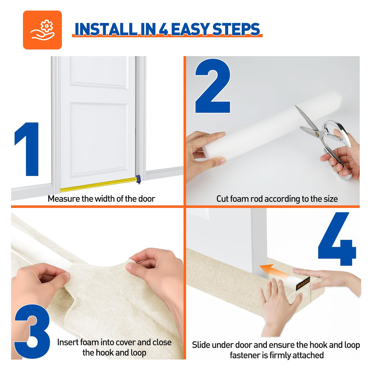 MAGZO energy-saving seal helps keep rooms warmer in winter and cooler in summer.