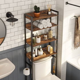 MAHANCRIS anti tip toilet organizer offers stable height on uneven floors