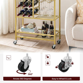 MAHANCRIS Bar Cart anti-drop fence for secure storage