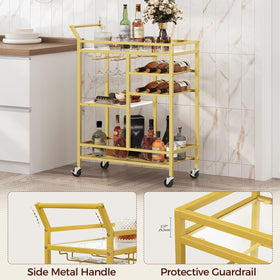 MAHANCRIS bar cart includes clear assembly instructions