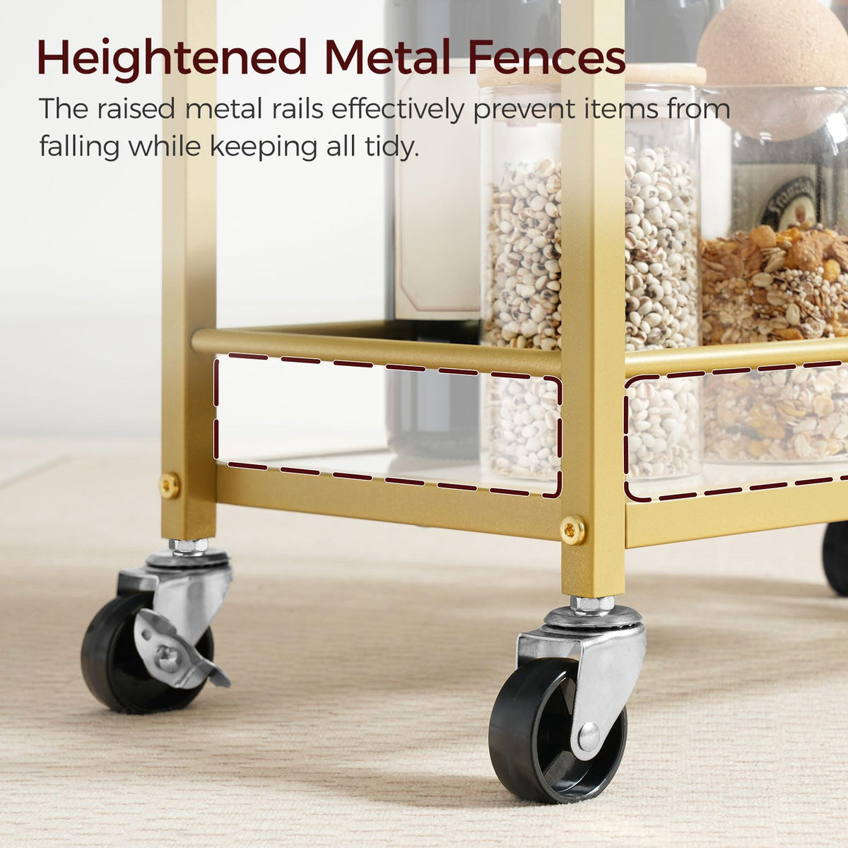 MAHANCRIS bar cart suitable for outdoor parties and casual gatherings.