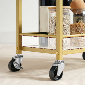 MAHANCRIS bar cart compact footprint fits small spaces neatly.