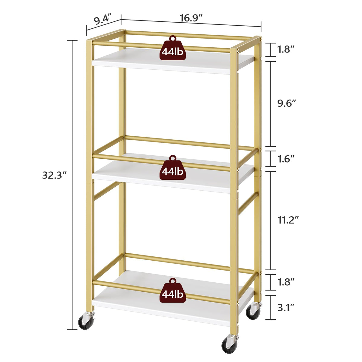 MAHANCRIS bar cart wheels rotate smoothly with locking option.