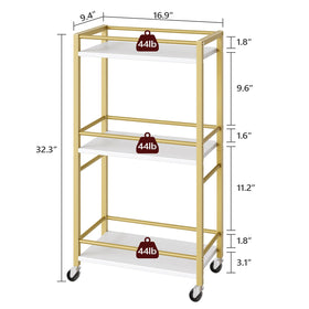 MAHANCRIS bar cart wheels rotate smoothly with locking option.