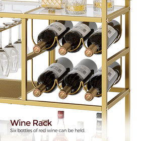 MAHANCRIS bar cart wine bottle storage keeps beverages ready.
