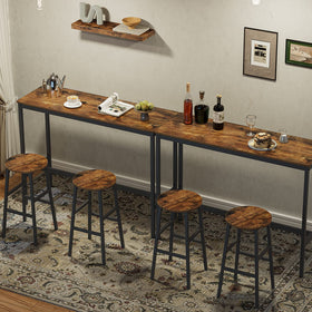 MAHANCRIS counter-height stools fit standard counters in compact form