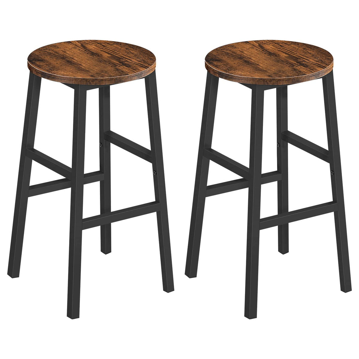 MAHANCRIS bar stool with round seat and footrest for sturdy counter seating