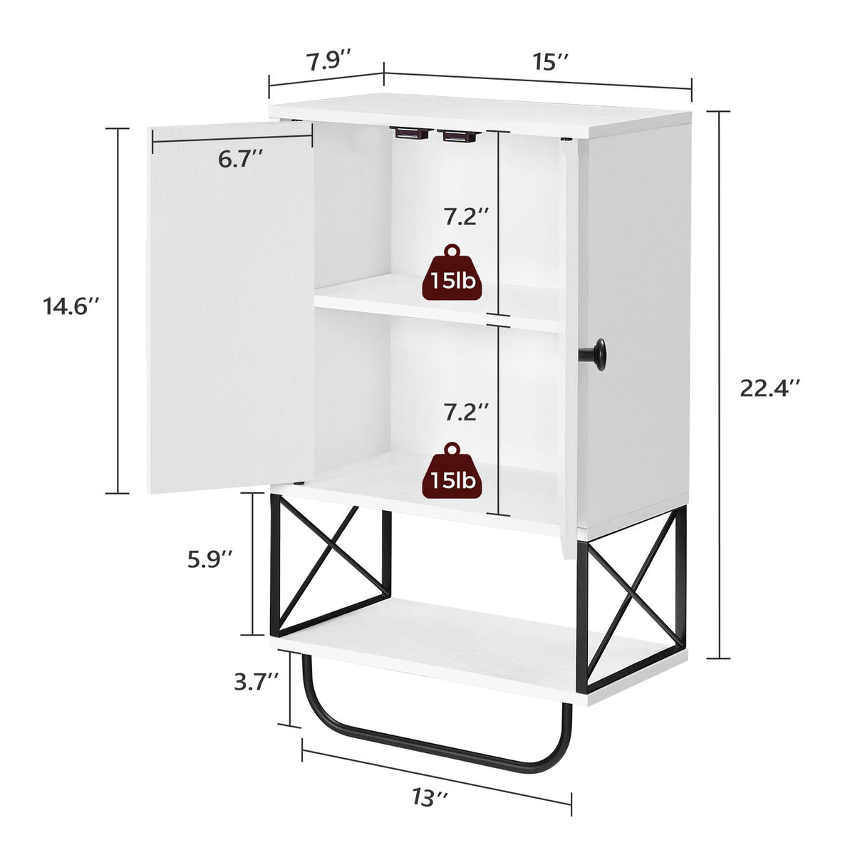 MAHANCRIS towel rack integrated for easy access to towels