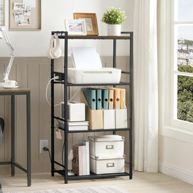 MAHANCRIS coffee bar with enclosure creates organized beverage area.