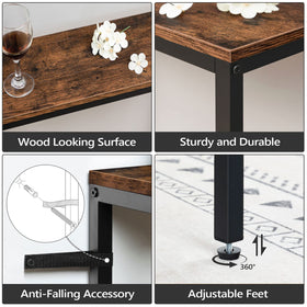 MAHANCRIS console table placed behind a sofa in a living room