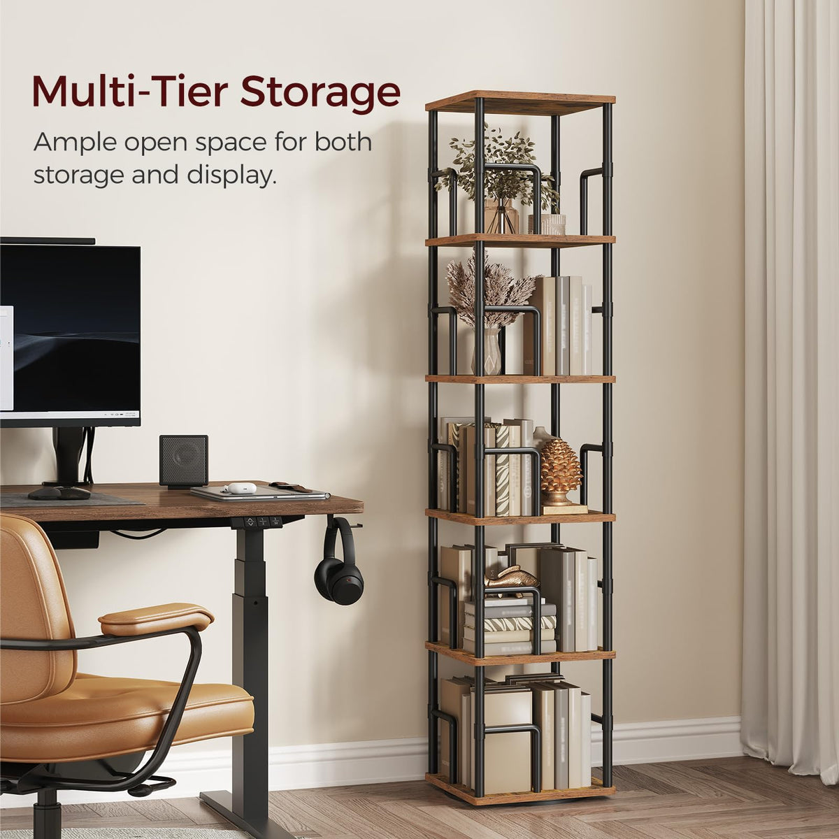 MAHANCRIS corner design saves space while organizing decor and essentials.