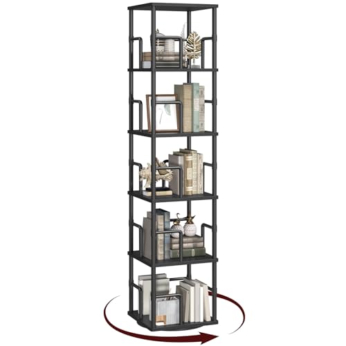 MAHANCRIS rotating bookshelf base 360: seamless access to favorites from any angle.