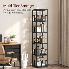 MAHANCRIS wood grain finish: stylish industrial look with easy-to-clean surface.
