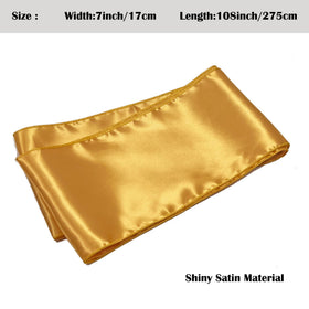 Maiangel draped sash gold finish creates luxurious table seating ambiance.