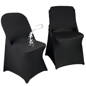 Maiangel black folding chair cover on chair for events