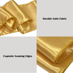 Maiangel wedding chair sash gold shine enhances formal events.
