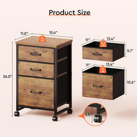 Lockable wheels on Maihail cabinet for secure, stable placement.