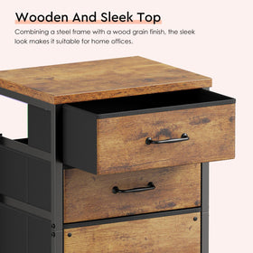 Top drawers organized for office supplies in Maihail cabinet.