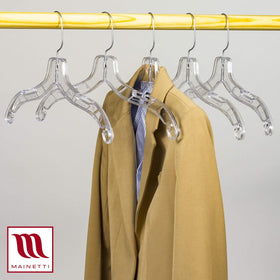 Trusted Mainetti brand for home closets and retail displays.