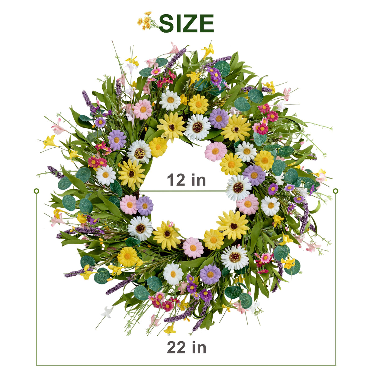 MAINGKAUNG wreath with eucalyptus leaves for versatile wall or door decor.