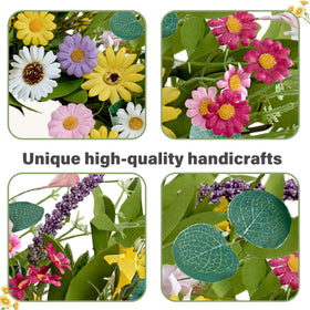 MAINGKAUNG wreath lavender detail highlighting soft spring tones.