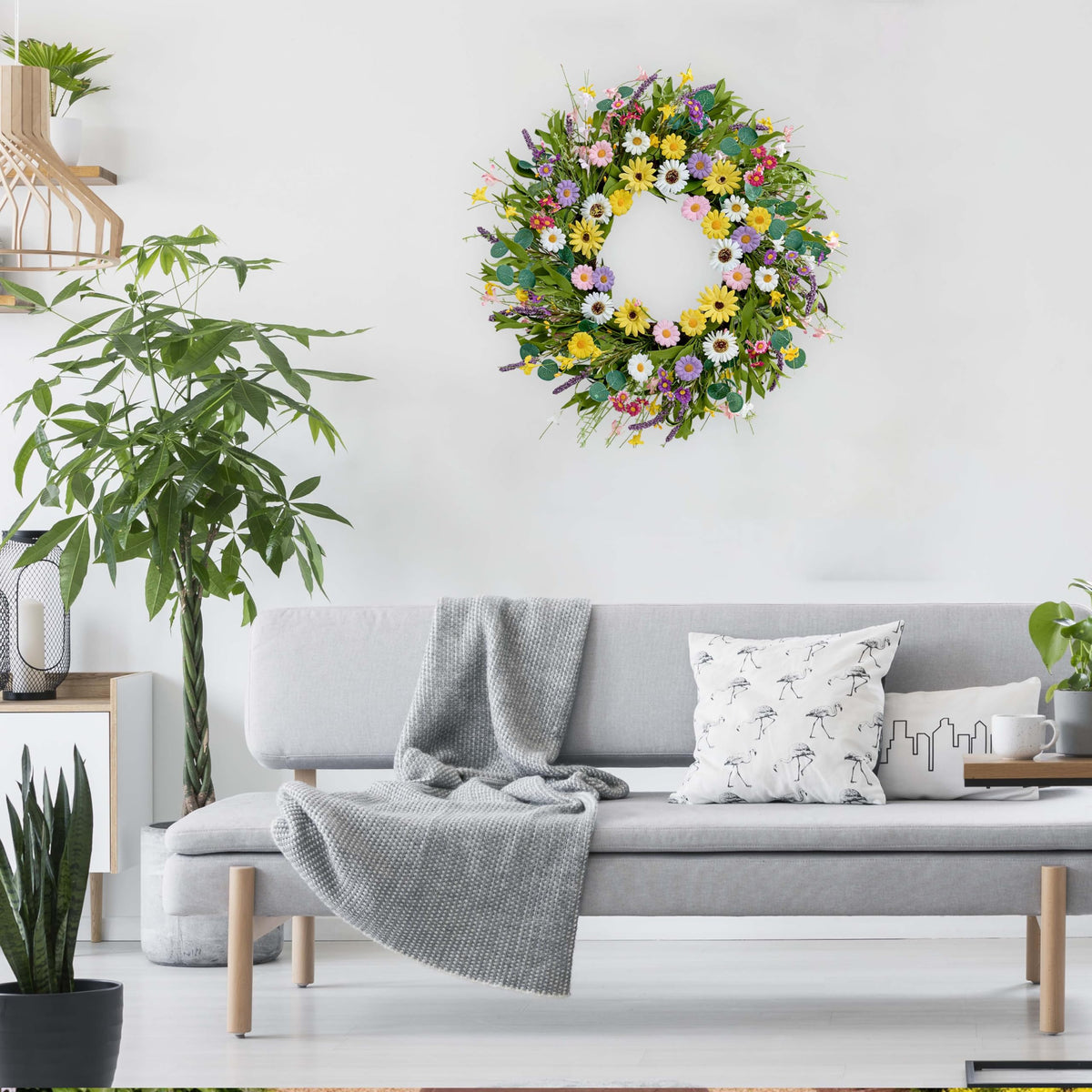MAINGKAUNG Spring Wreath arranged as a wedding or festive centerpiece.