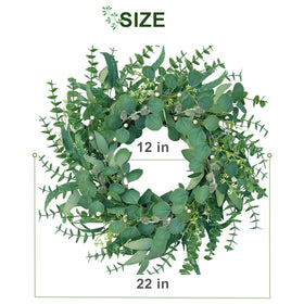 MAINGKAUNG 22-inch wreath with hanging loop for easy installation