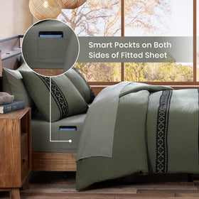 MaiRêve bed-in-a-bag includes sheets, pillowcases and shams for effortless styling.