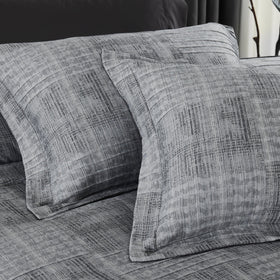 MaiRêve Charcoal Grey shams complete the coordinated bed-in-a-bag look.