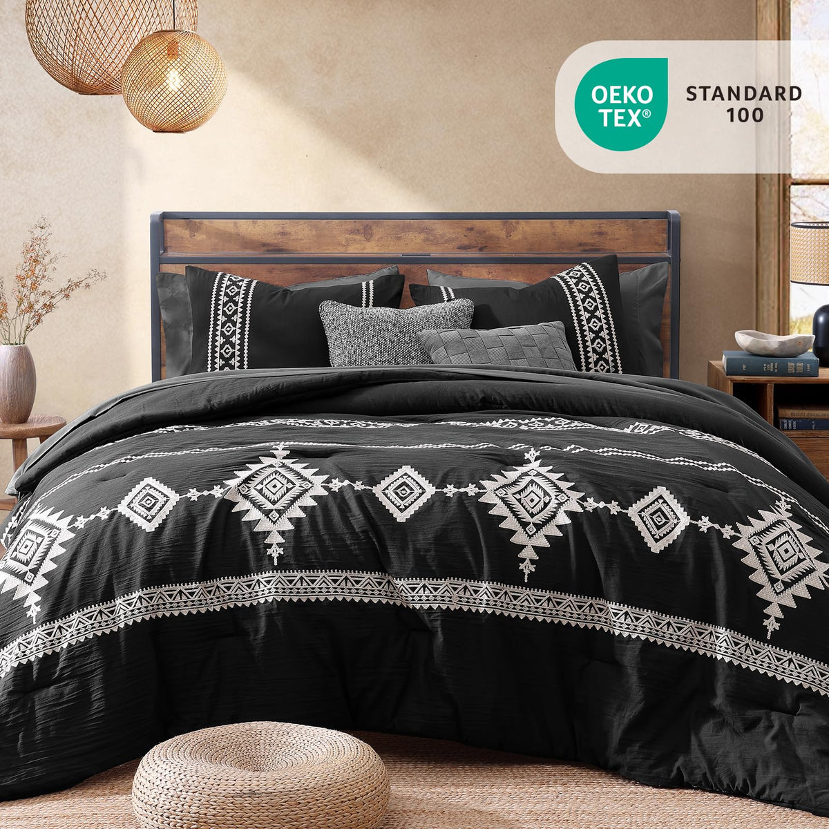 MaiRêve bedding closeup shows soft polyester and fluffy fill for cozy nights