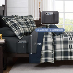 MaiRêve fitted sheet with storage pocket detail for small essentials nearby