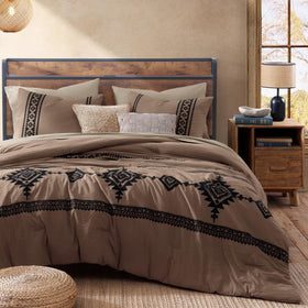 MaiRêve modern bedroom styling inspiration with timeless color and embroidery.