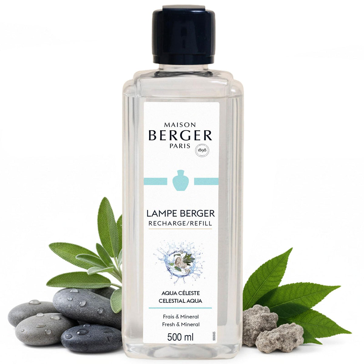 Maison Berger Celestial Aqua refill bottle pour for continuous fragrance and odor control in living spaces