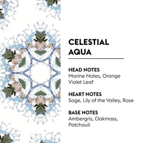 Maison Berger Celestial Aqua diffusion rings illustrate flameless fragrance in a calm room