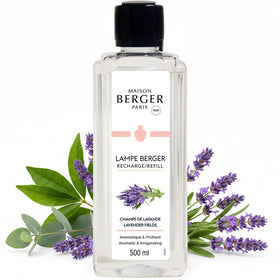 Maison Berger Lavender Fields refill bottle ready for easy restocking and aroma.