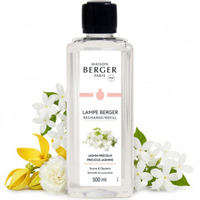 Maison Berger Precious Jasmine refill bottle, 500 ml, for continuous fragrance in living spaces