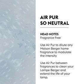 MAISON BERGER So Neutral refill bottle illustrating odor control and air refresh.