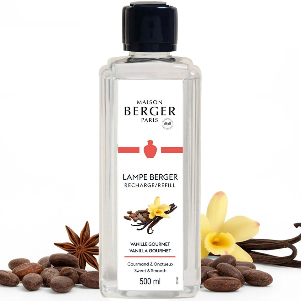 Maison Berger Vanilla Gourmet bottle close-up for premium home fragrance