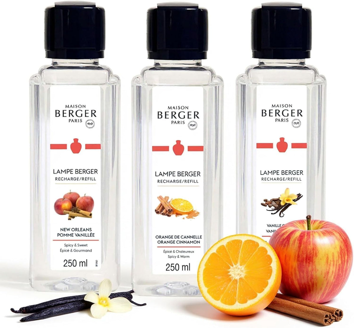 MAISON BERGER Vanilla Gourmet refill bottle provides warm dessert-inspired scent for living spaces