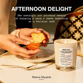 Soft amber glow from the candle enhances cozy living spaces.