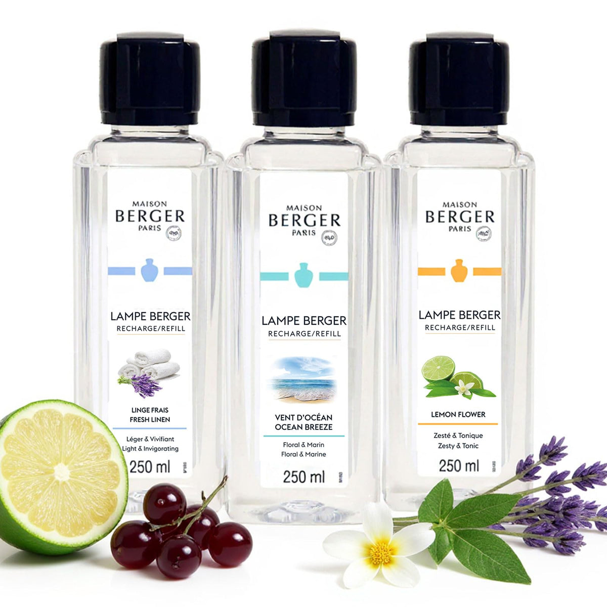 Maison Berger Ocean Breeze refill bottle for catalytic lamp, delivering soft oceanic ambiance.