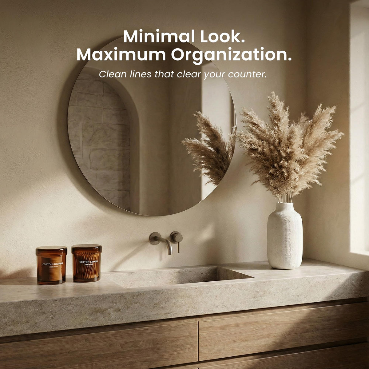 Bamboo or glass lid options for sealed, controlled storage